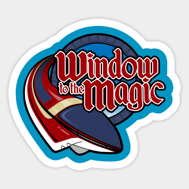 Modern WTTM Monorail Logo Sticker by The Window to the Magic Podcast
